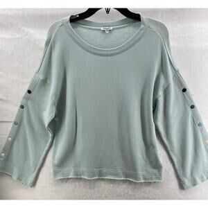 Splendid Sweater Womens Small Blue Multi Color Snaps Long Sleeves‎ NWOT